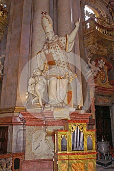 Sculpture in the interior in St. Vitus Cathedral