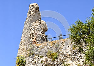 Sculpture by Jean Philippe Richard in the Exotic Garden of Eze, France photo