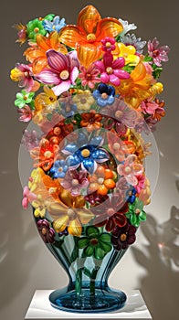 Sculpture by Jeff Koons concept showcases innovative design and a fusion of body and graphic art, Ai Generated photo