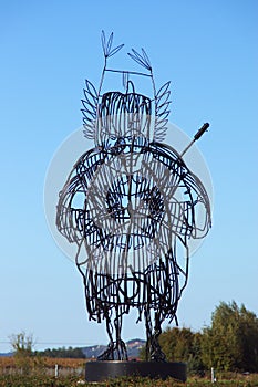 Sculpture Of Kurent In Markovci, Slovenia