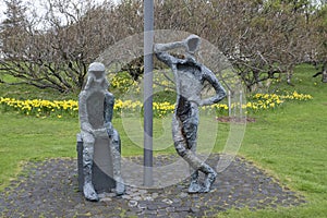 Sculpture Lad and Lass, Iceland