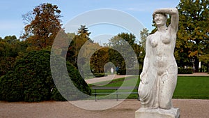 Sculpture in Lazienki Park in Warsaw city, Poland