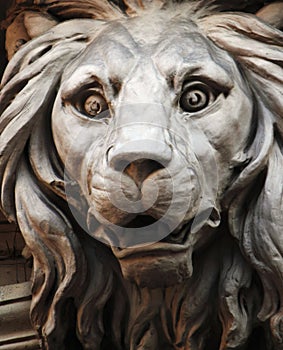 Sculpture of a lion as a symbol of strength and greatness photo