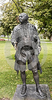 Sculpture M.Lomonosov in Muzeon park, bronze