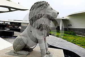 Sculpture of Majestic, Seated Lion