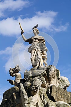 Sculpture of mythical Europa and Dragon photo