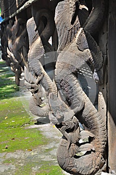 Sculpture of Naga in Shwenandaw Monastery, Mandalay