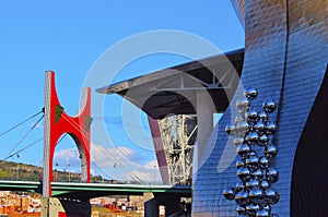 Sculpture next to The Guggenheim Museum Bilbao