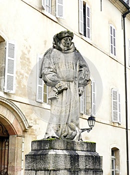 A sculpture of Nicolas Rolin, The Hospices de Beaune, France