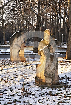 Sculpture in Oak park in Bishkek. Kyrgyzstan