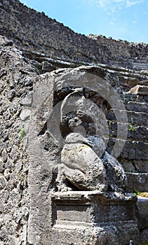 Sculpture at the Odeion-II-Pompeii-Italy photo