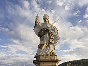 Sculpture on Old bridge in Wurzburg