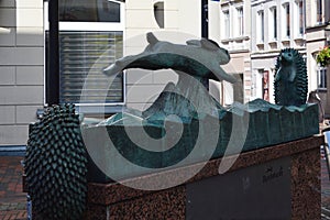 Sculpture in the Old Hanse Town Buxtehude, Lower Saxony