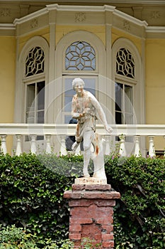 Sculpture at the old house belonging to the family Concha and Toro winery `Concho y Tora`
