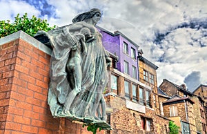 Sculpture in the old town of Liege, Belgium