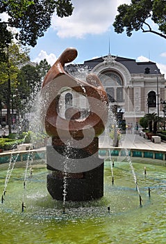 Sculpture, Opera House, Ho Chi Minh City, Vietnam