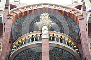 Sculpture at Palau de la MÃÂºsica Catalana, Barcelo photo