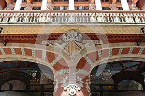 Sculpture at Palau de la MÃÂºsica Catalana photo