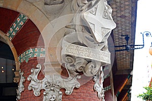 Sculpture at Palau de la MÃÂºsica Catalana photo