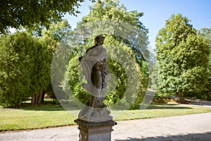 sculpture in the park in Rogalin