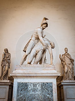 The sculpture Patroclus and Menelaus of the Loggia dei Lanzi, Florence