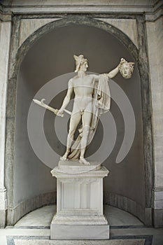 Sculpture of Perseus and Medusa.