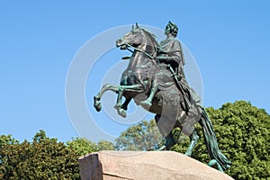 Sculpture of Peter the Great The Bronze Horseman