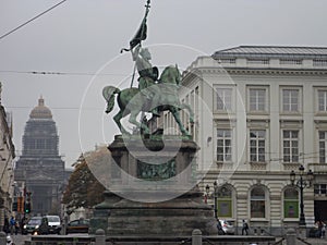 Sculpture at The Place Royale.