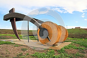 Sculpture of a plough