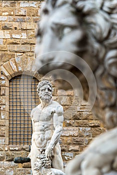 Sculpture of the Renaissance in Piazza della Signoria in Florence