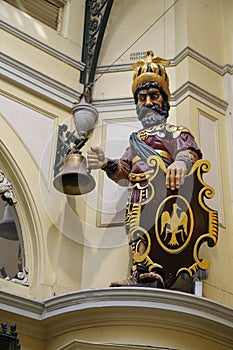 The sculpture in Royal arcade , melbourne,australia