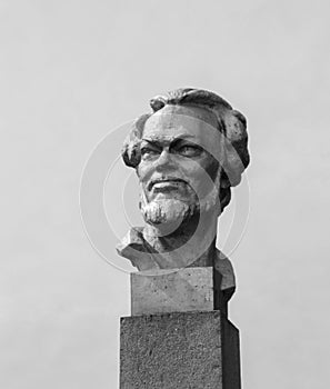 Sculpture of russian poet Sergey Orlov