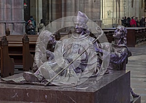 Sculpture of Saint Adalbert located in the Metropolitan Cathdral of Saints Vitus, Wenceslaus and Adalbert, Prague Castle