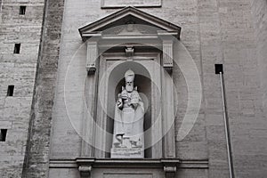 Rome, Italy - September 13, 2017: Sculpture of Saint Gregory Armenian the Illuminator, St.Peter`s basilica in Vatican, Rome.