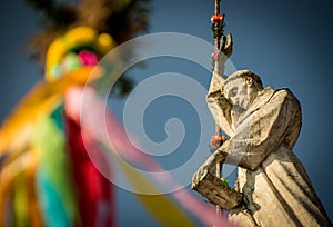 Sculpture of Saint Simons` Easter palms