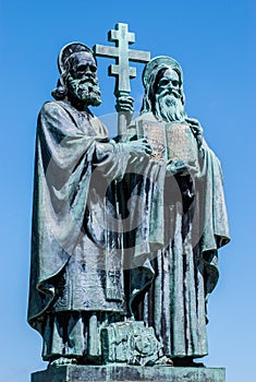 Sculpture of Saints Cyril and Methodius on Radhost