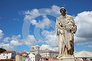 Sculpture of Sao Vicente St. Vincent of Saragossa, Lisbon photo