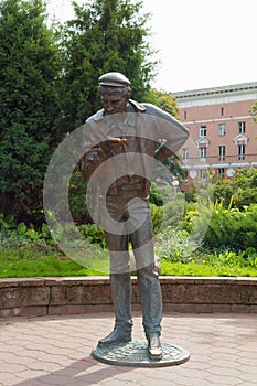 Sculpture of scapegrace man in Minsk, Belarus
