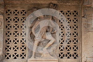 Sculpture of Shiva in Galaganatha Temple, in Pattadakal, India