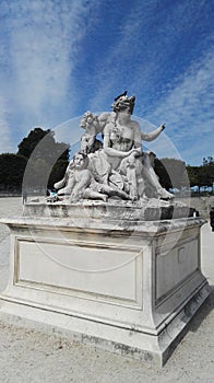 Sculpture sky clouds paris