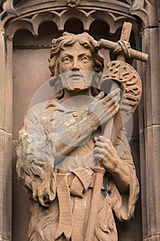 Sculpture at St John the Baptist Church in Coventry