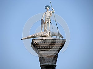 Sculpture of St. Theodore, Venices first patron