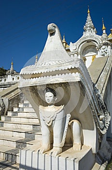 Sculpture of stairway to Atumashi Monastery, formally Maha Atulaveyan Kyaungdawgyi - Buddhist monastery in Mandalay photo