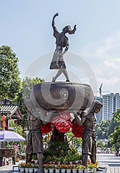 The sculpture in enshi, hubei province,china