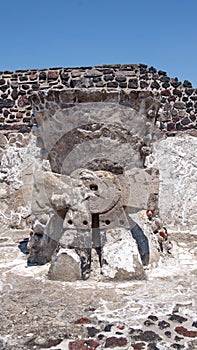 Sculpture in the Templo Mayor in Mexico City