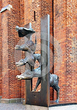 Sculpture of the Town Musicians of Bremen in Riga