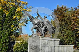 Sculpture Victory. Memorial to 1200 guards, Kaliningrad, Russia