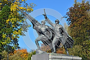 Sculpture Victory. Memorial to 1200 guards, Kaliningrad, Russia