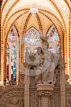 Sculpture of the virgin and the child photo