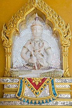 Sculpture on walls of buddhistic temple